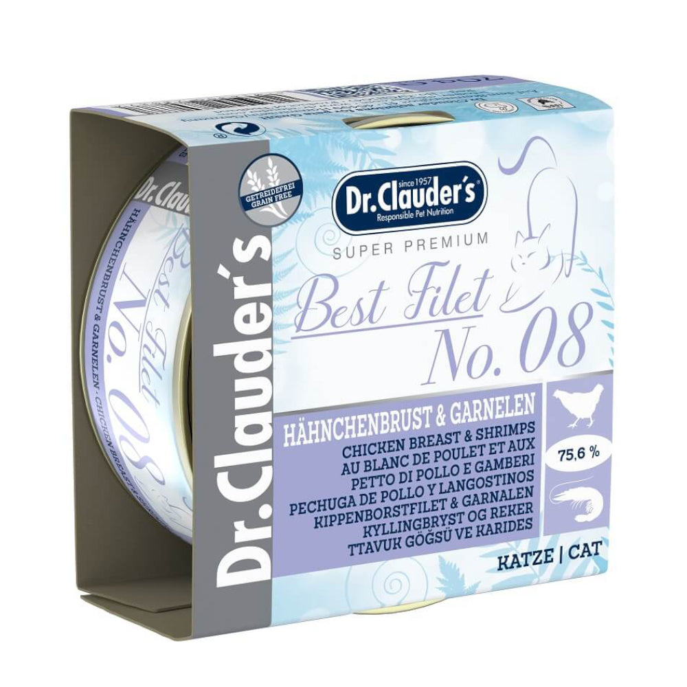 د. كلاودرز طعام رطب للقطط البالغة الدجاج والجمبري 70غ