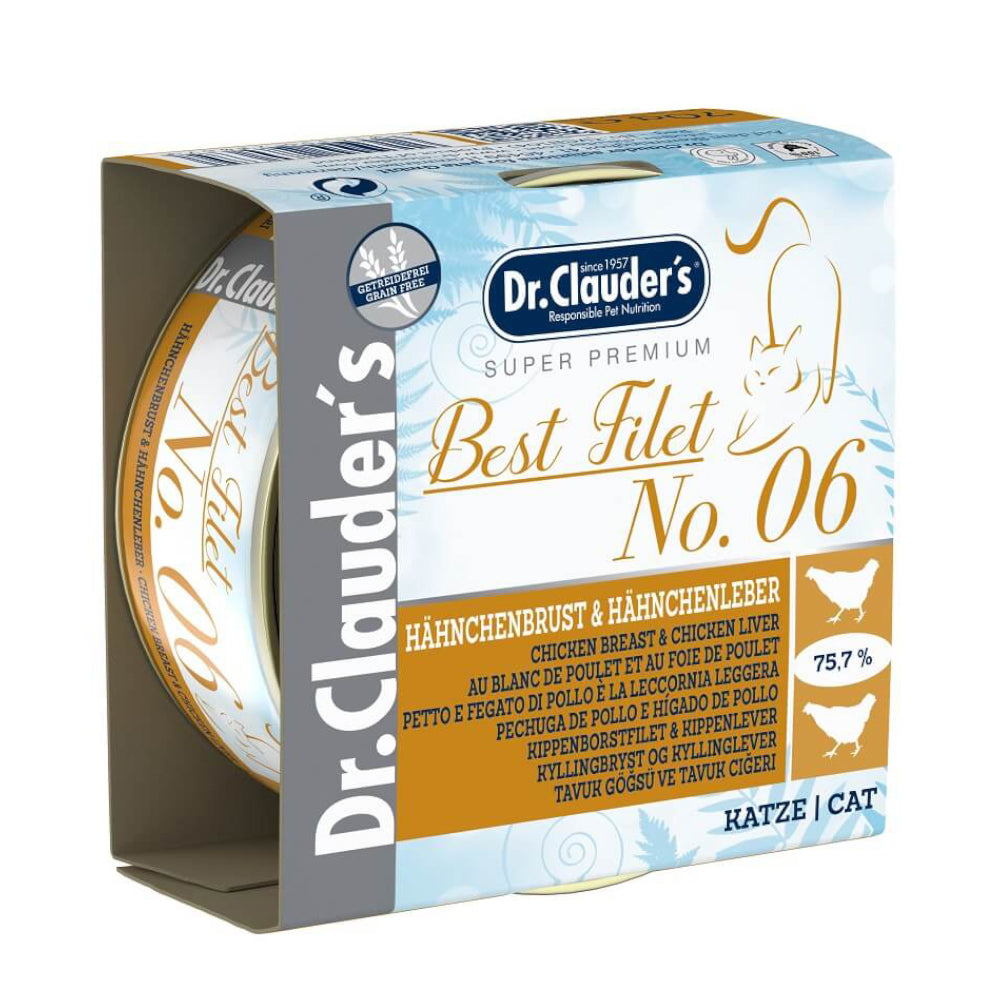 د. كلاودرز طعام رطب للقطط البالغة الدجاج وكبدة الدجاج 70غ